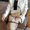 Genuine Leather Women's Bag First-layer Cowhide Color Matching Saddle Texture All-matching Niche Single-shoulder Cross-arm