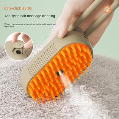 Szczotka parowa dla kota zaparowana szczotka dla psa 3 w 1 spray elektryczny szczotki do sierści kota do masażu grzebień do pielęgnacji zwierząt grzebienie do depilacji