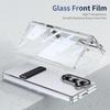 High Definition Transparent Z Fold6 Fold5 Protective Case For Samsung Galaxy Z Fold 6 5 4 5G With Glass Film Alloy Bracket Cover