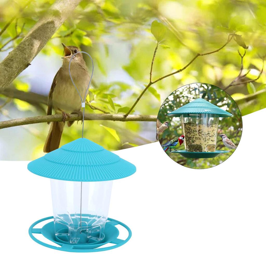 Bird Feeder Roof Hanging Bird Feeder Feeding Tool for Garden Yard Outdoor Decoration
