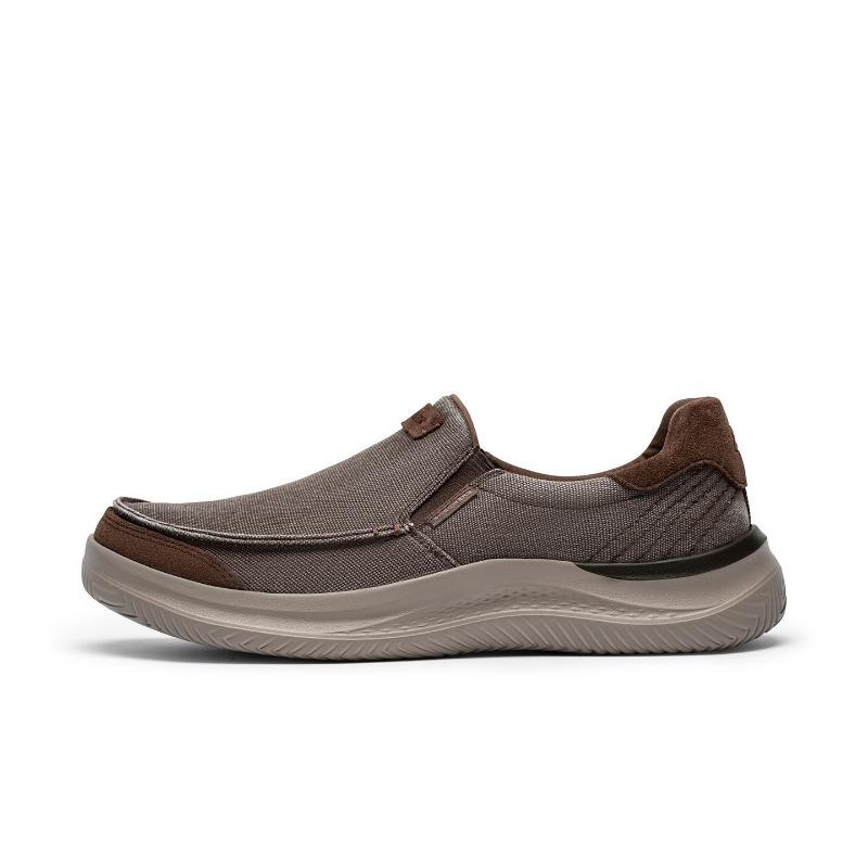 Skechers Hasting Men Simple Comfort Low Top Casual Shoes 205366-BRN 41