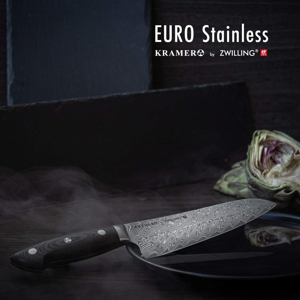 Zwilling Kramer Euro Stainless Steel Utility 130mm Made In Damascus Petty Multilayer Steel Made In Seki Gifu Prefecture Japanese Bob Kramer Utility