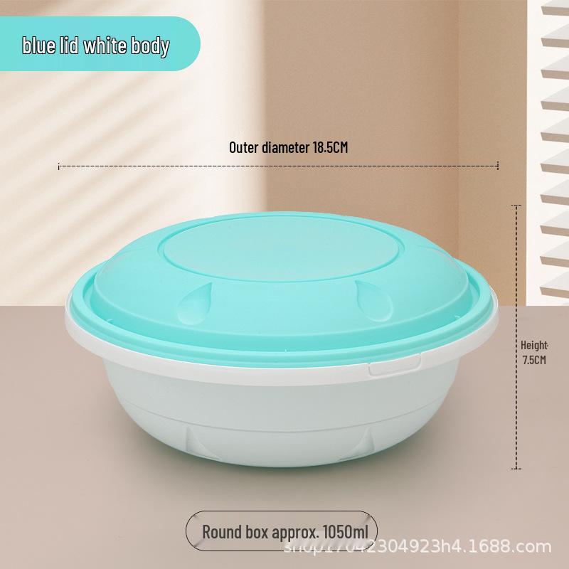 High-Quality Buckle Meal Box for Mala Tang, Hot Pot, and Pickled Fish - Thickened Round Anti-Theft Takeaway Soup Bowl