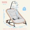 Thinkmax Bouncer Bouncing Seat for Babies 1 Month and 3 Adjustable No Assembly Cradle for Baby Gray 2-in-1 Up, Levels, Required, Foldable, Portable,