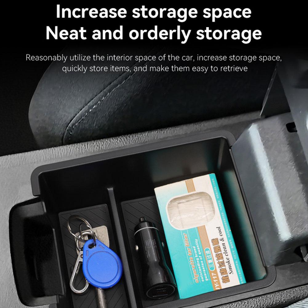 Car Armrest Storage Box Interior Accessories Center Console Tray Tidying ABS For Renault Dacia Duster 2025 2026