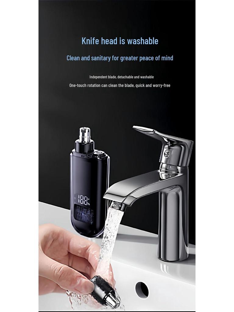 Nose Hair Trimmer for Men - Rechargeable, Water Washable, Portable Grooming Tool for Boys