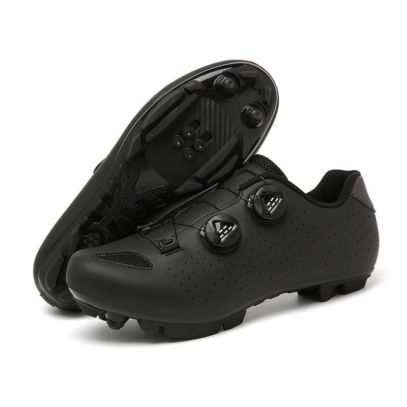 Road Cycling Shoes With Stiff Sole Mountain Bike Clipless Flat Pedal Compatible Breathable Unisex Footwear