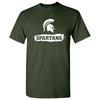 Michigan State Spartans Paint Stroke Logo Short Sleeve T-Shirt - Forest