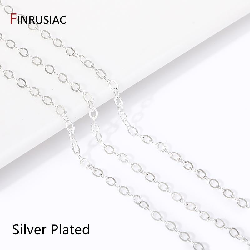 

14K Gold Plated Brass O Shape Cross Bulk Chain For Necklace Making Supplies,1.2/1.6/2.0MM Thin Cable Chain DIY Accessories 1.2mm-1 meter