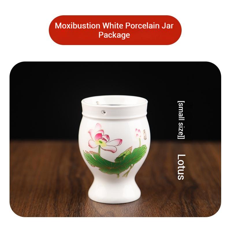 

Керамическая банка для моксотерапии Белый фарфор Дэхуа Чашка для скребкового массажа Подставка для мокс-сигар Тепловая стимуляция акупунктурных точек и меридианов Массаж Горячий компресс