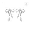 barbie Earrings [Sterling Silver·Original Design] Ribbon Bow Earrings, the First Release of Elegant and High-end Style, Ins Style ZJYES-YS-051