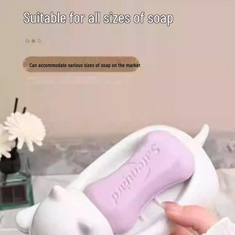 5 Yuan Off for Newcomers: No-Punch Suction Cup Soap Dish Holder with Creative Wall-Mounted Design