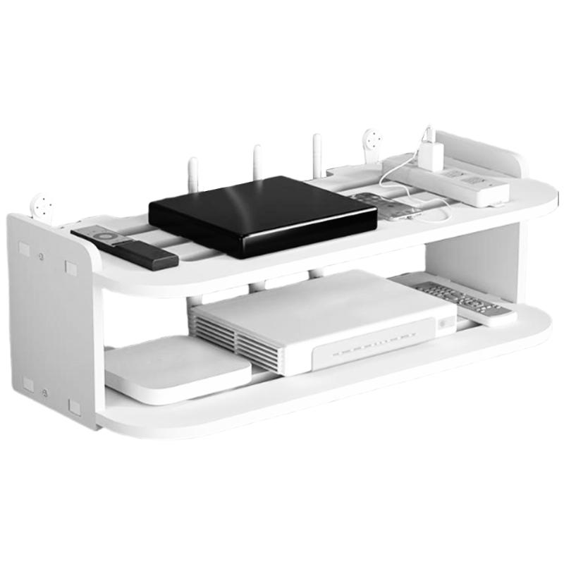 Multi Functional Wall Shelf For Bedroom Organization Easy Installation Engineered Router Organizer Wood Display Bracket