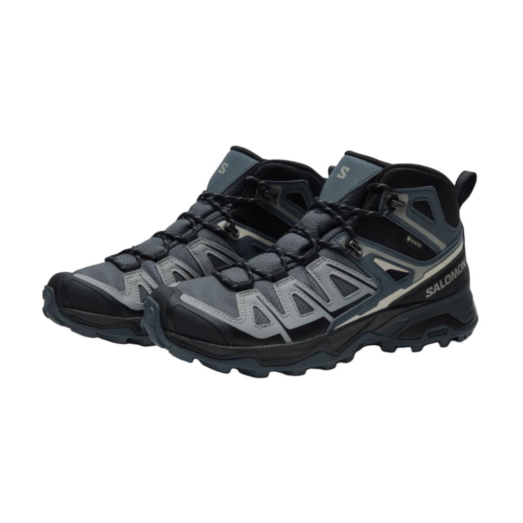 SALOMON X Ultra Pioneer 2 Mid top Mountaineering Shoes Men's Blue Blac