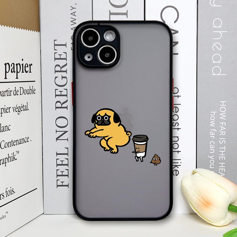 Funny Cartoon Coffee Dog Couple Phone Case for Xiaomi Redmi Note 14 Pro Plus 13 12 11 11T 10 Pro+ 9 S 8 PRO 5G Paired Hard Cover
