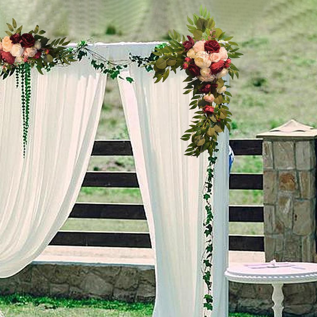 Artificial Flower Swag Set Large and Small Artificial Rose Peony Flowers for Wedding Arch Welcome Sign