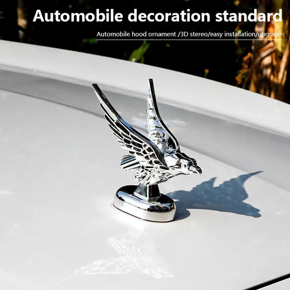 3D Car Bonnet Front Hood Eagle Ornament Badge Auto  Modification Emblem Cover Decoration Accessories Eagle