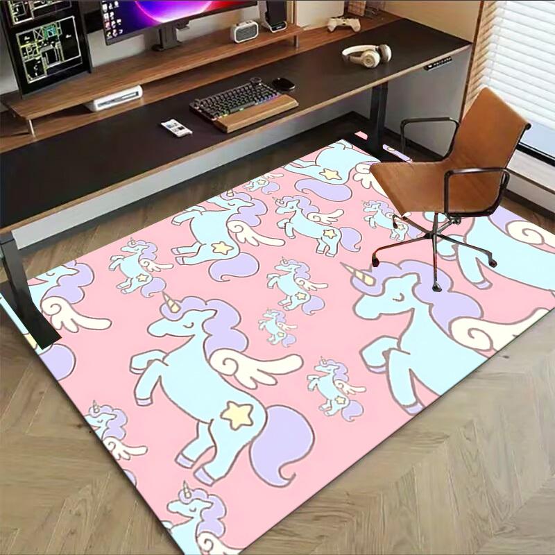 1PC Unicorn Star Carpet Ultra Soft, Thick & Absorbent, Non Slip Machine Washable Mat for Entryway