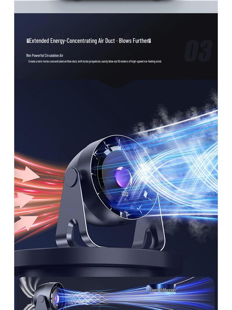 2025 Rechargeable Desktop Fan for Home, Office, Dormitory, Bedroom - Wall-Mountable & Hole-Free Design