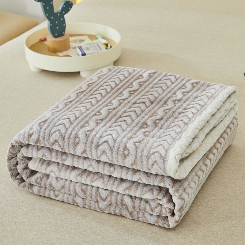 Winter Coral Fleece Blanket Office Nap Cover Flannel Student Dormitory Blanket Thick Double Bed Sheet