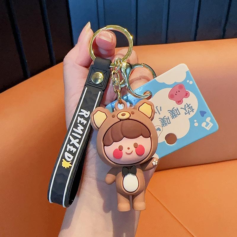 Let'S Date Cartoon Couple Keychain Cute Exquisite Bag Pendant Creative Car Key Pendant