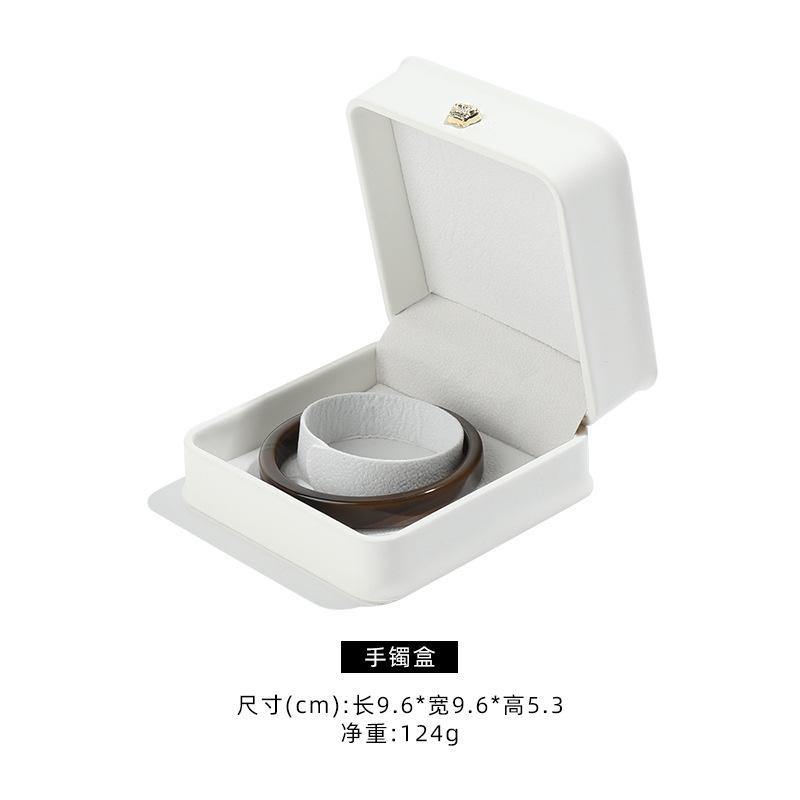PU leather crown jewelry box, ring pendant, bracelet box, pearl treasure box, jewelry packaging box