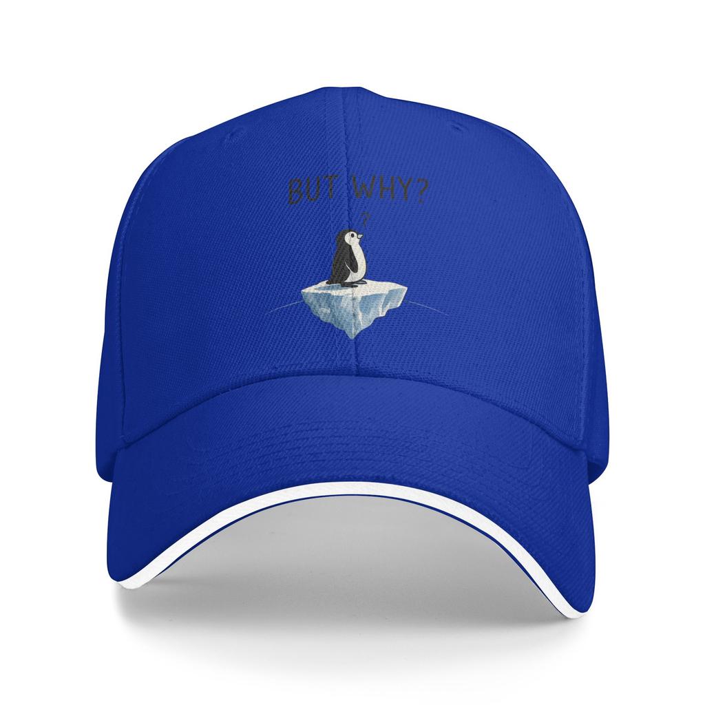 Nihilist Penguin But Why Cute Baseball Cap  Outdoor Gym Adjustable Trucker Hat Couple Women Streetwear Custom DIY Snapback Cap