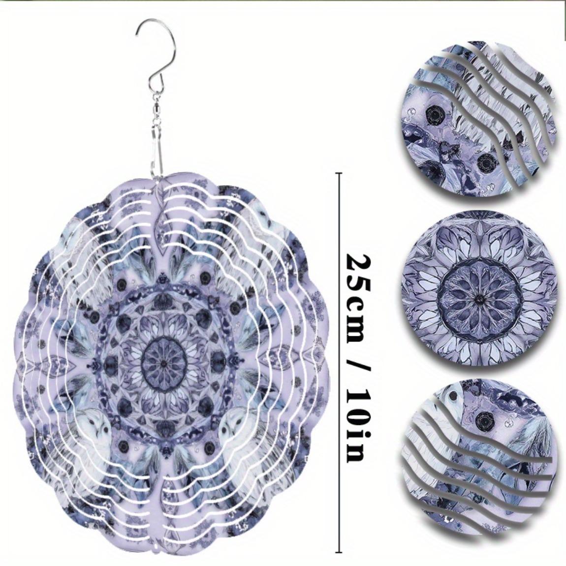 

Садовый декор Флюгер-Сова 10 дюймов Металлический балконный орнамент с вращающимся на 360 градусов крючком Цветочный дизайн Все сезоны Уличный подарок для дома 01A