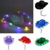 Breathable Hat Cowboy With Bright Led Trim And Large Brim For Outdoor Activities