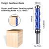 Upper and Lower Bearing Spiral Trimming Cutter 1/2 Shank Woodworking Milling Cutter with Shank with Trimming Unit High Hardness Spiral Milling Cutter