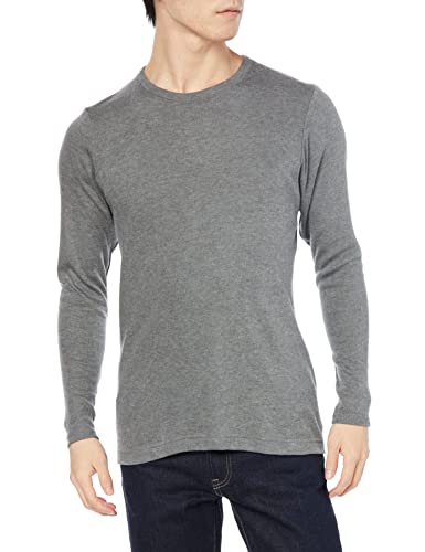 Hanes Long-Sleeve Warm Crew Neck Long-Sleeve T-Shirt, Fleece Material, Thick Inner Shirt, Warm, Brushed Finish, Crew Neck, Warm T-Shirt HM4-Q508A