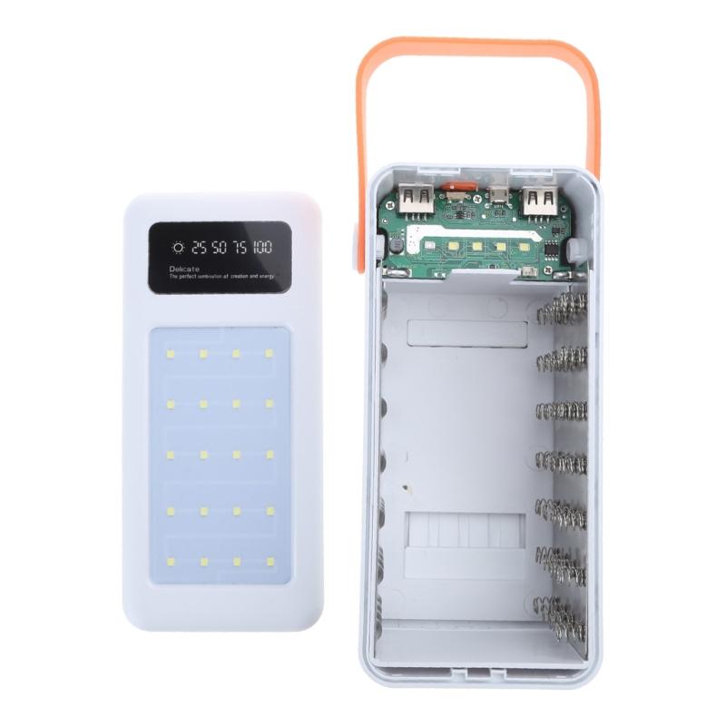 DIY 28 X 18650 PD QC3.0 USB 10W 22.5W Battery Storage Box Fast Wireless Charging Power Bank Case 18650 Battery Holder