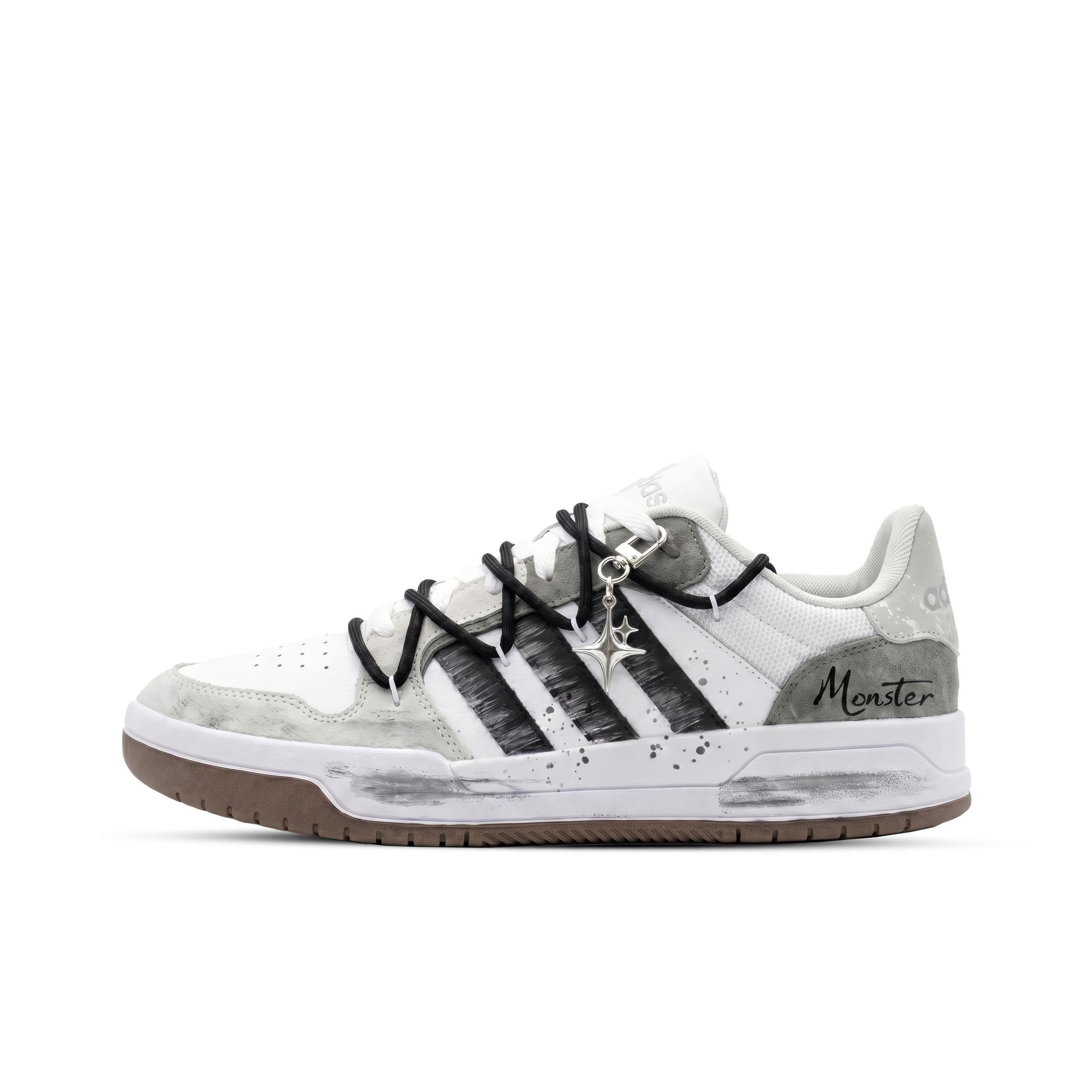 

Adidas ENTRAP Ink Rain Clouds, Monster Lab Low top Skateboard Shoes Unisex Black White Silver JP9959(Team445-) 39⅓