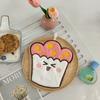 Korean version of cute cartoon hand towel hanging three-layer thickened coral fleece kitchen hand towel