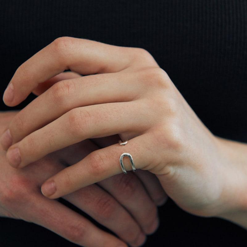 green [925 silver] Cinq.silver.222 / baby seve ring