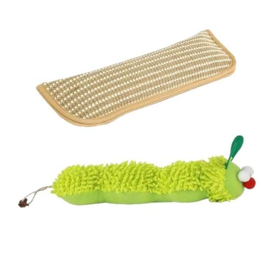 

1 Set Stuffed Cat Kicker Toy Plush Caterpillar Kitten Teething Toy Catnip Chew Toy