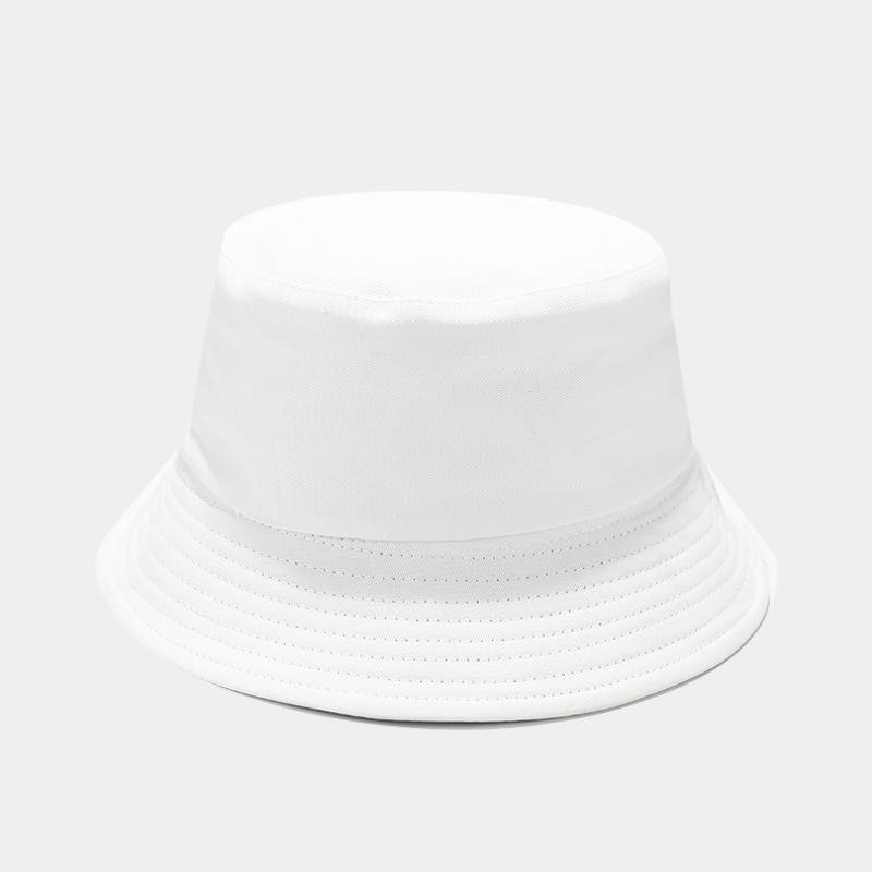 European and American New Solid Color Light Board Double-sided Bucket Hat Outdoor Sunscreen Simple Sun Hat Foldable Basin Hat