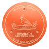 Decorative Red Bird Disk for Bird Bath Displays, Round Warm-Tone Outdoor Detail for Coordinating Garden, Balcony, Yard, and Water-Feature Arrangements