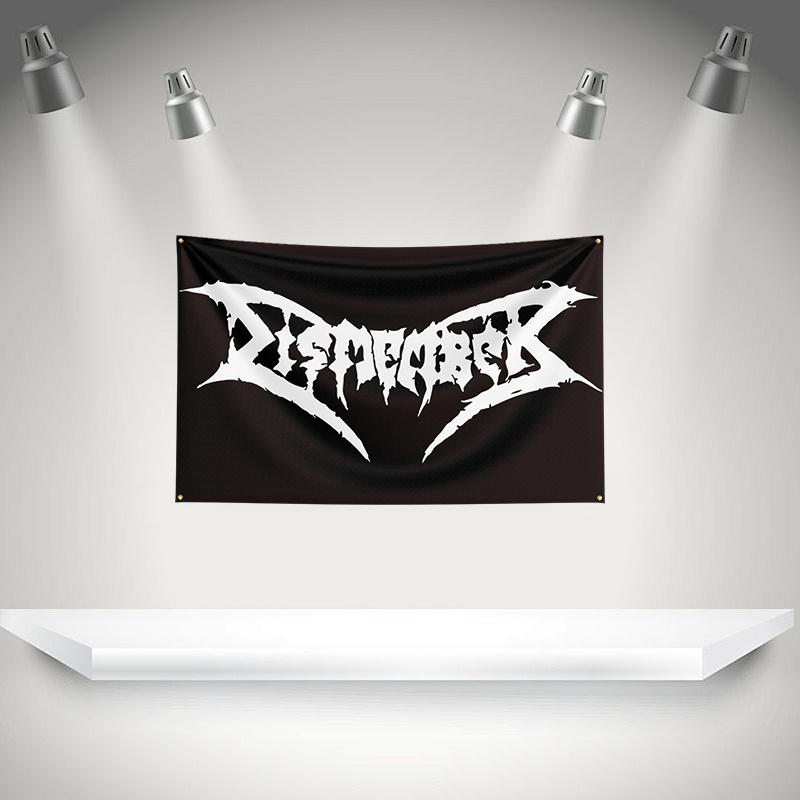 D-dismember Flag Rock Music Band Banner HD Printing Tapestry Exhibition, Music Band Fans, Garage Decor