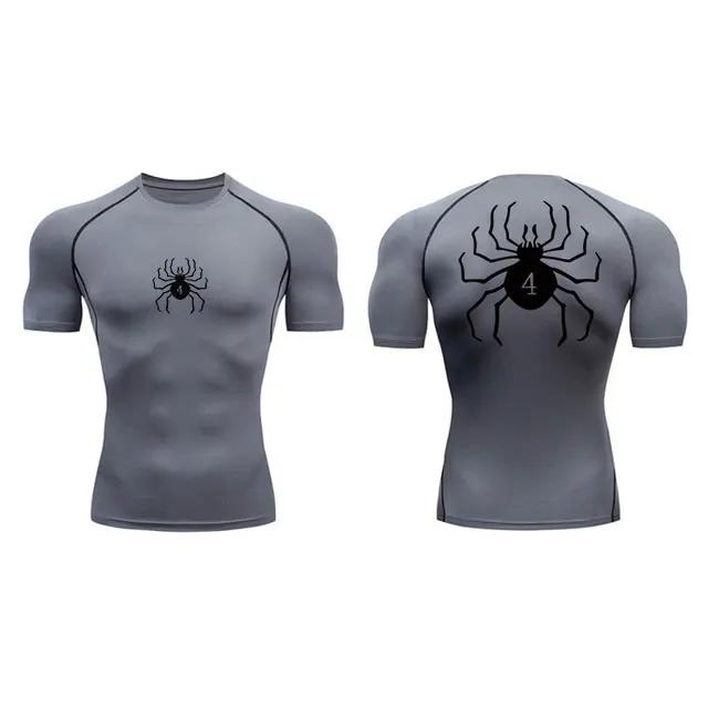 

2026 Anime Hunter X Hunter Compression Tshirt Quick Dry Running Gym Fitness Tight Sportswear Summer Breathable Spider Short Sleeve XXXL
