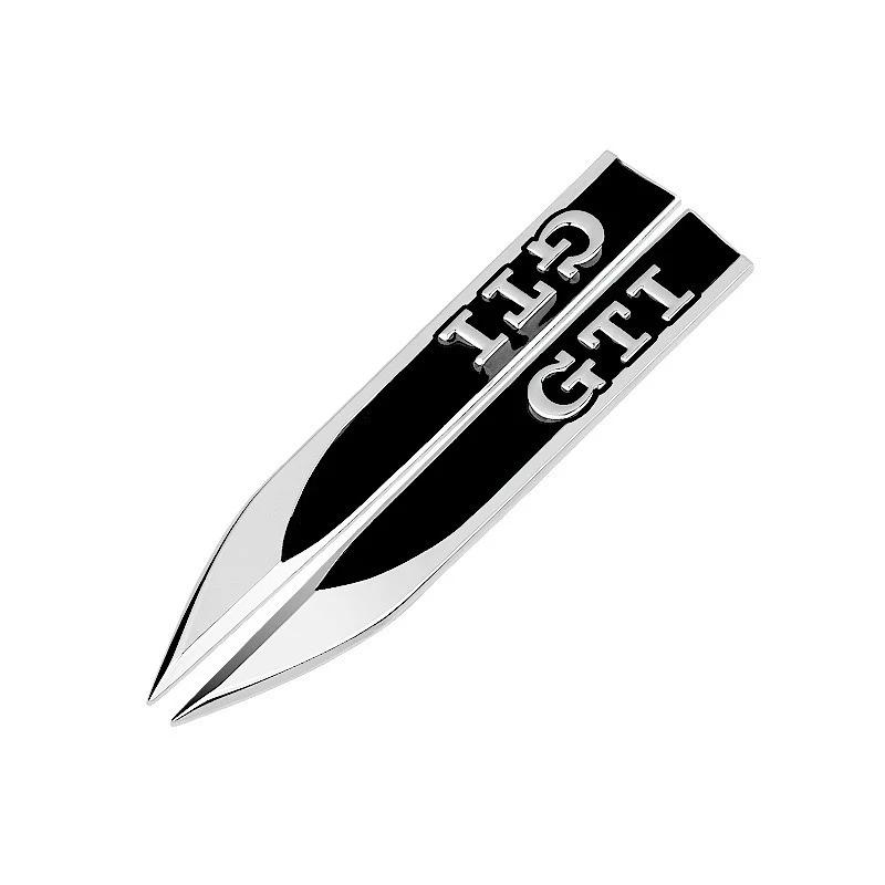 Golf 3 4 MK3 MK4 2026 Hot For VW VOLKSWAGEN Black and Red Metal Sticker Blade Side Mark Emblem GTI Wording for Volkswagen VW Gol