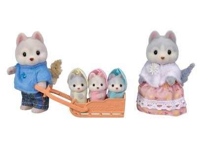 Sylvanian Families Dolls ST Mark Ages 3 and Toy Sylvanian Epoch [Husky Family] FS-41 Certified, Up, Dollhouse, Families,