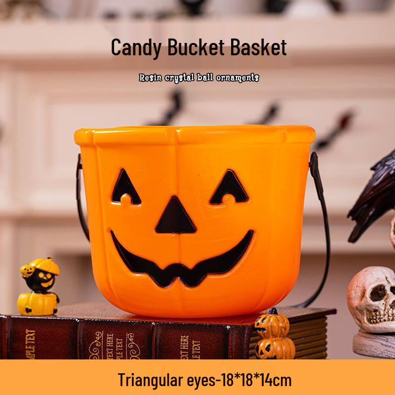 

Children s Handheld Halloween Pumpkin Lantern Bucket - Trick-or-Treat Toy & Small Gift for Kindergarten Party Decorations