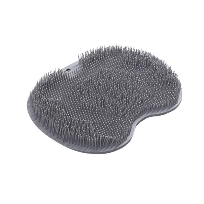 Shower Silicone Foot Scrubber Back Body Brush Massager Pad Mat Cleaning Bathroom