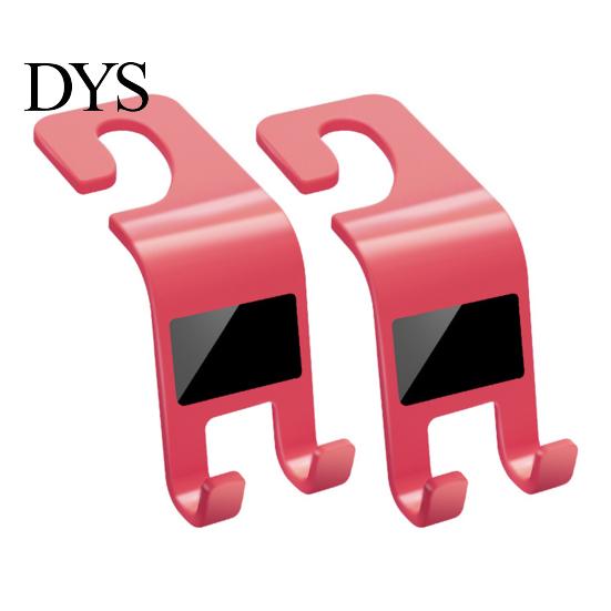 Car Seat Hook 2Pcs Headrest Heavy Duty Hooks Double Back Vehicle Storage Organizer for Fits Most Cars Bags Coats Accessory