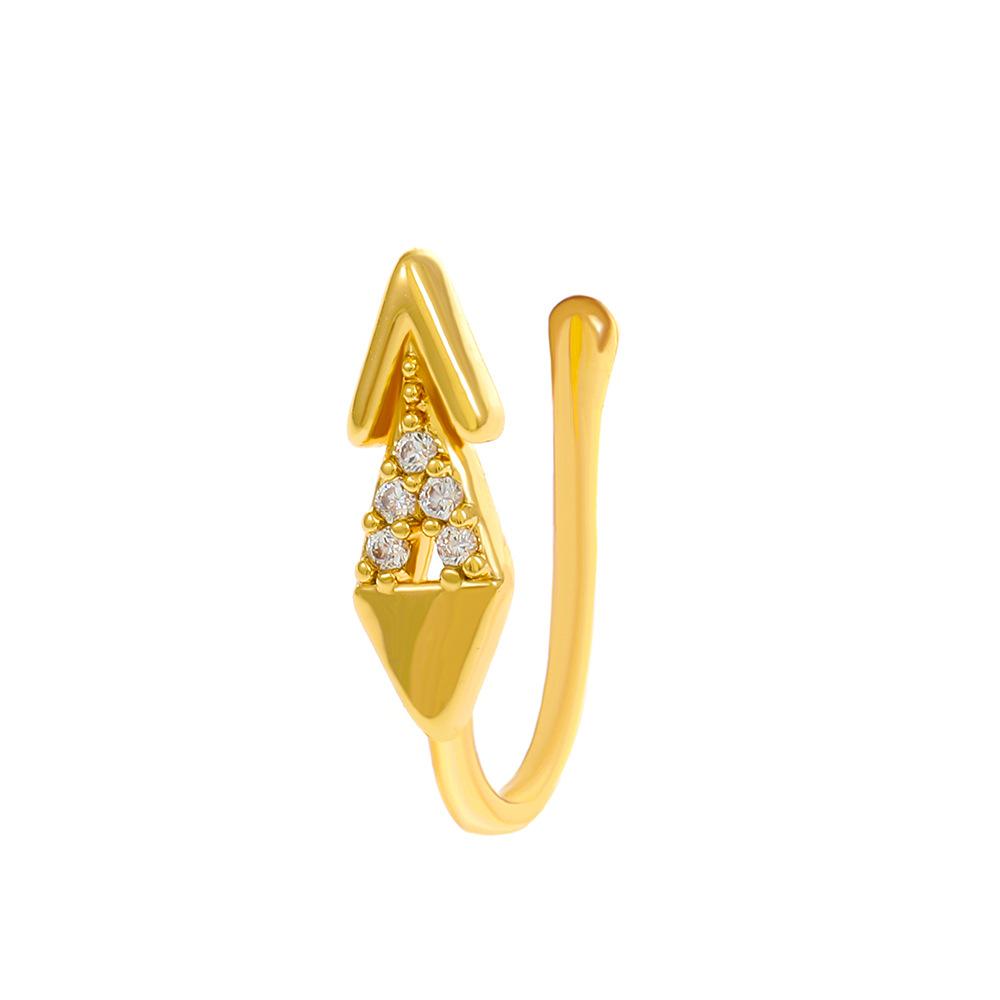 Non Perforated U-Shaped Nose Clip Copper Inlaid Zircon Star Shaped Heart Crown Nose Ring Nose Decoration Puncture Decoration