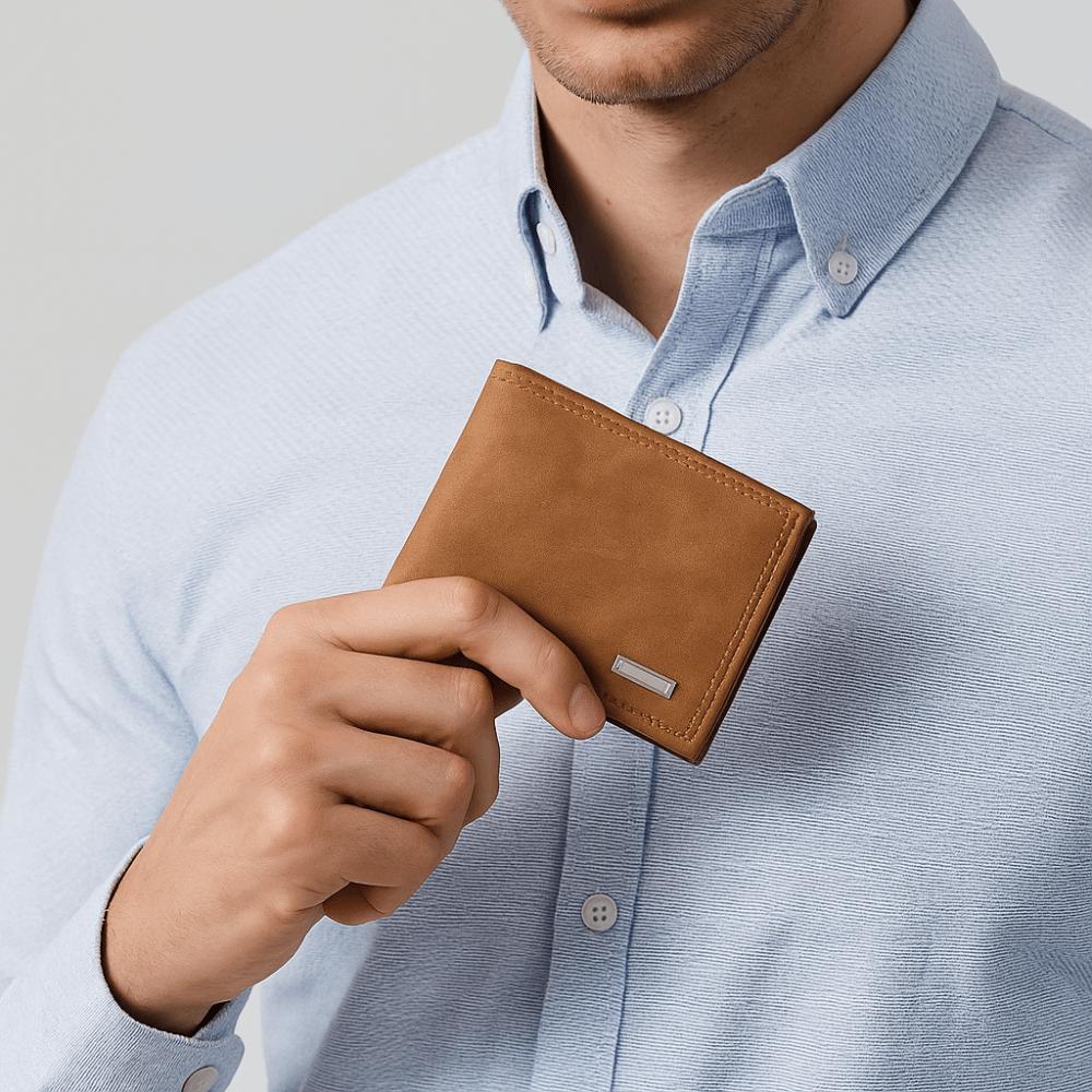 Large Capacity Short Card Bag Multi-functional Business Wallet Men's Wallet Travel Essentials