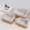 Handmade Bamboo Weaving Basket3pcs Creative New Miscellaneous Storage Home Box Desktop Miscellaneous Toy Clothing Storage Box