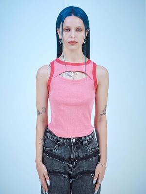 DILETTANTISME D-Ring Cutout Sleeveless T-Shirt (Pk)