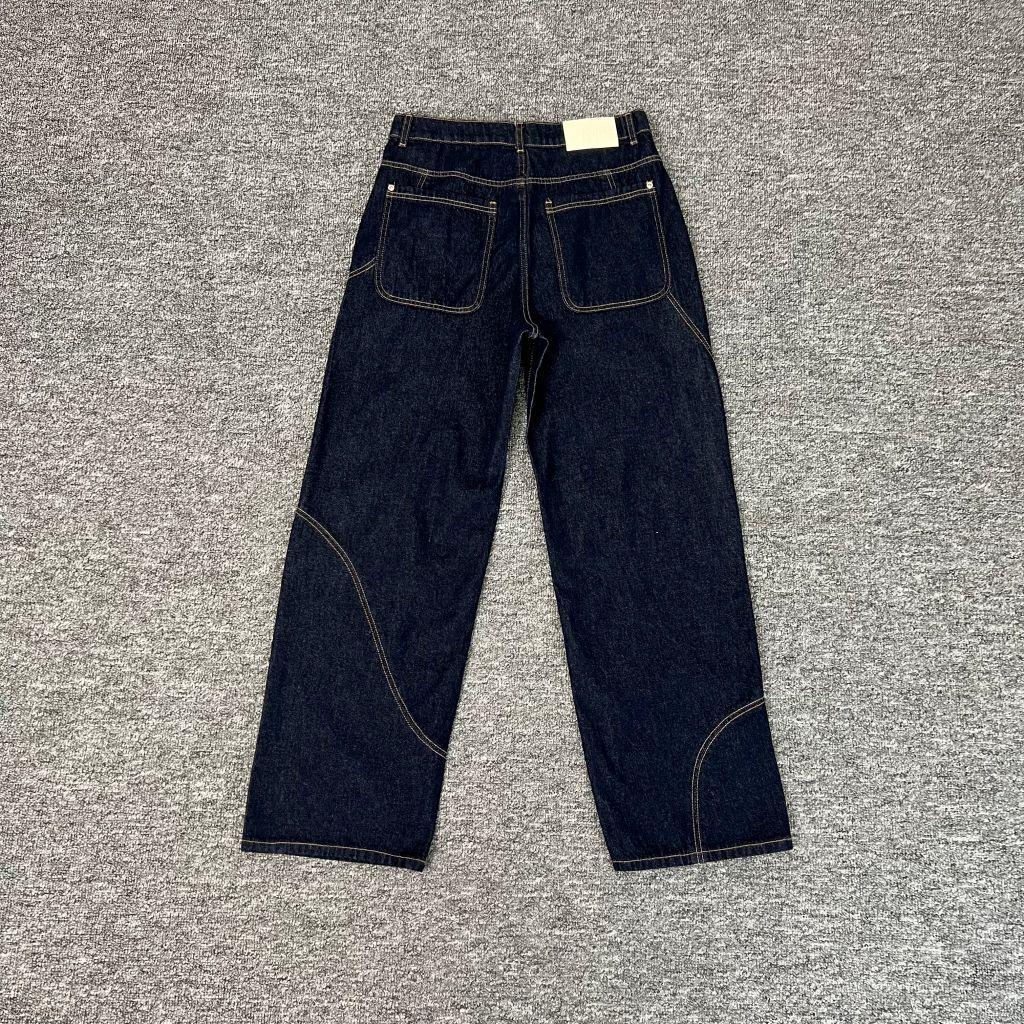 Flower Embroidery Splicing Jeans Men'S And Women'S American Tide